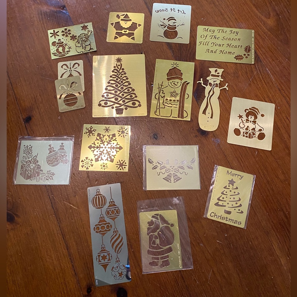 Brass Christmas Stencil Set